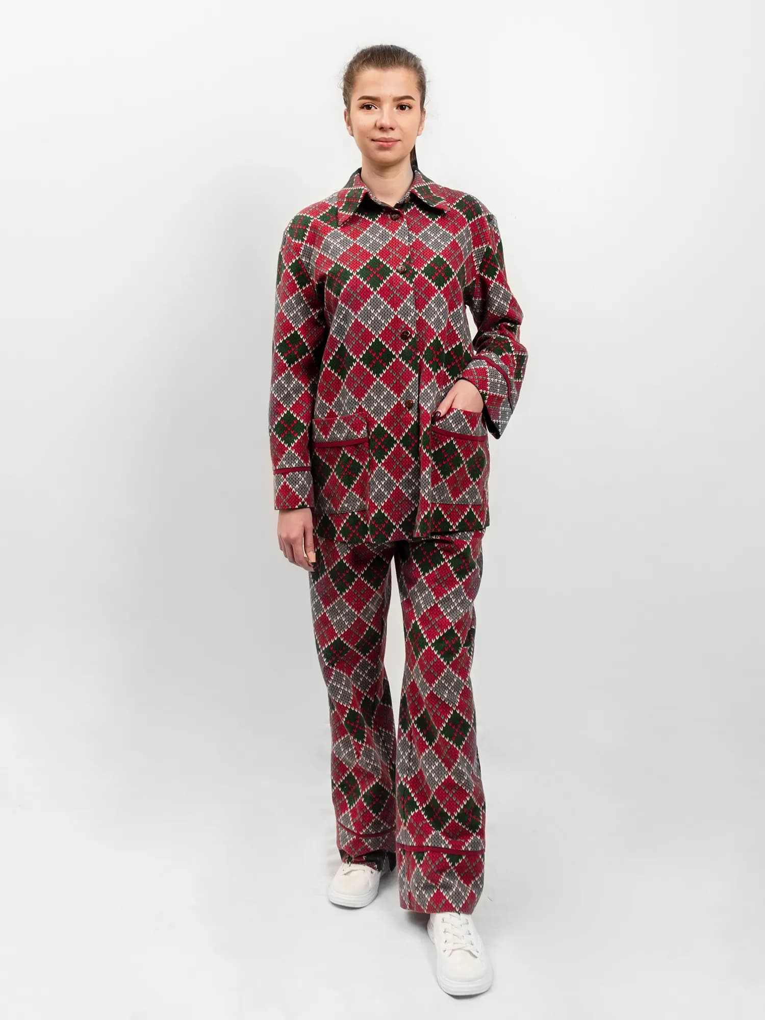 Костюм пижамный с рубашкой и широкими брюками МИРТЕК WINTER FLANNEL 100%хлопок view 1