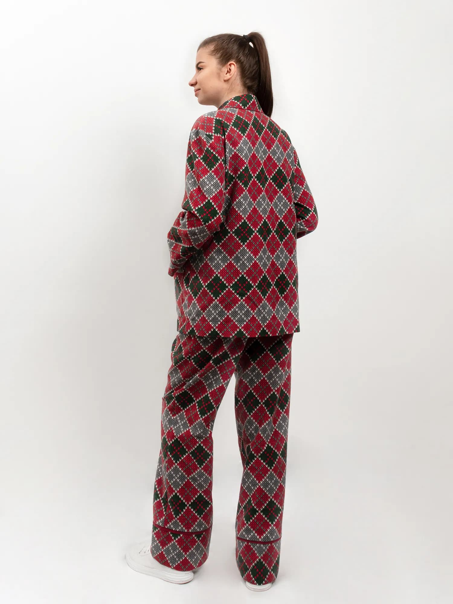 Костюм пижамный с рубашкой и широкими брюками МИРТЕК WINTER FLANNEL 100%хлопок view 4
