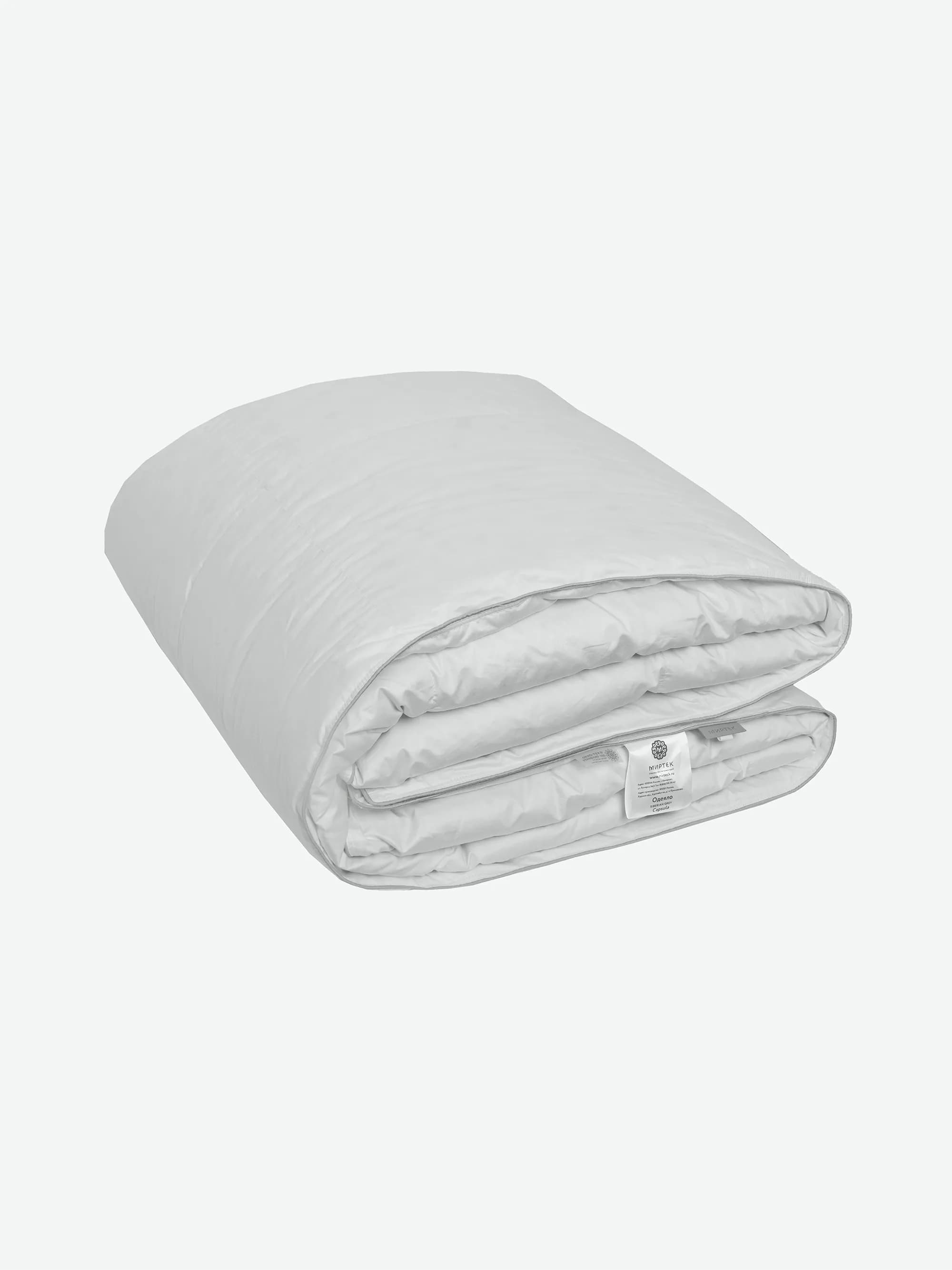 Одеяло МИРТЕК SIBERIAN GREY CAPSULA 90%пух серый/10%пуховое перо-серое view 4
