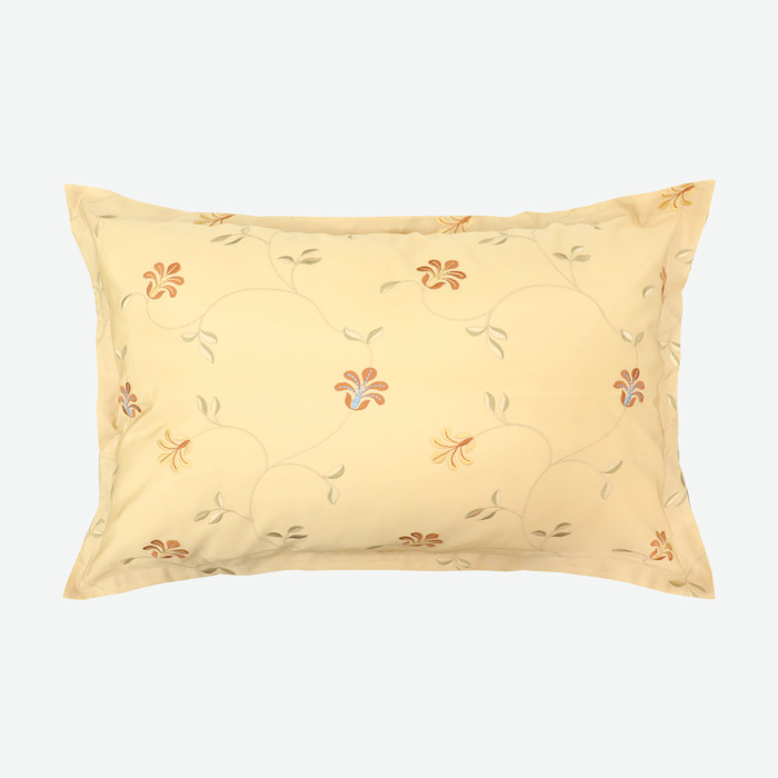 Покрывало с наволочками 50*70 2шт 240х240 МИРТЕК ТАФТА С ВЫШИВКОЙ 100%пэ ассортимент (цвет горчица)