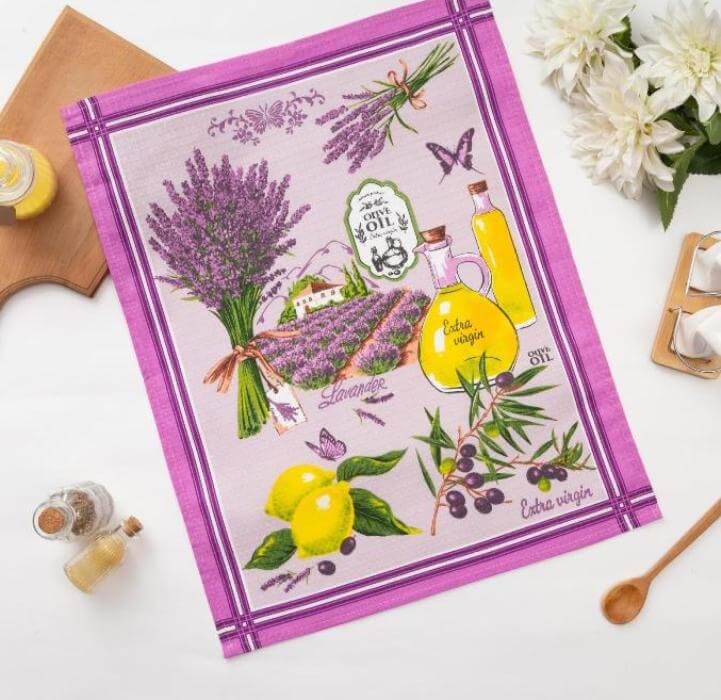 Полотенце кухонное ЭТЕЛЬ ПРОВАНС вафельное 45*60 100%хлопок сиреневый_Каталог-v2_MIRTECK