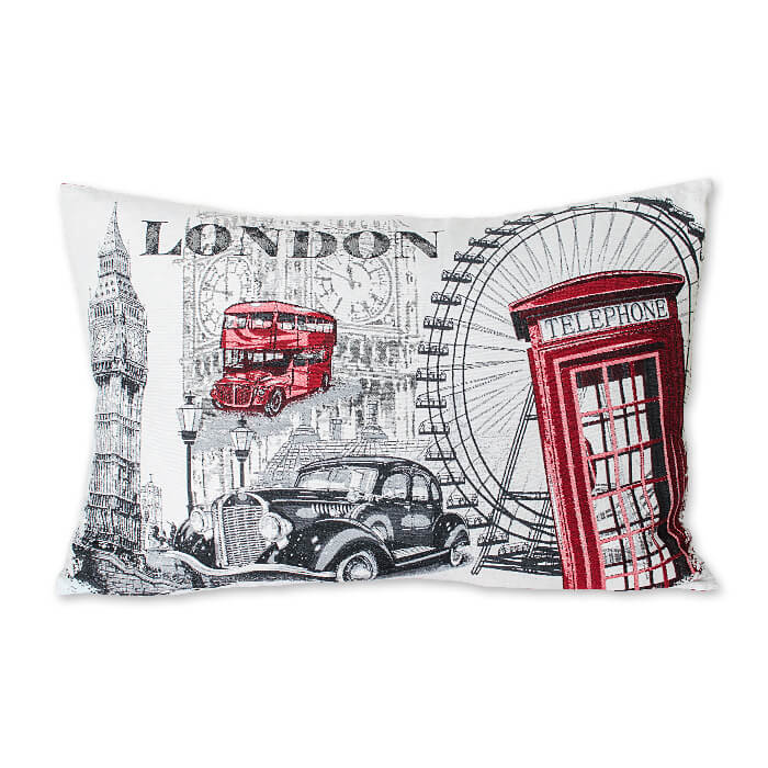 Чехол декоративный с подушкой 40*60 100%пэ (цвет Londres cojin rojo красный)