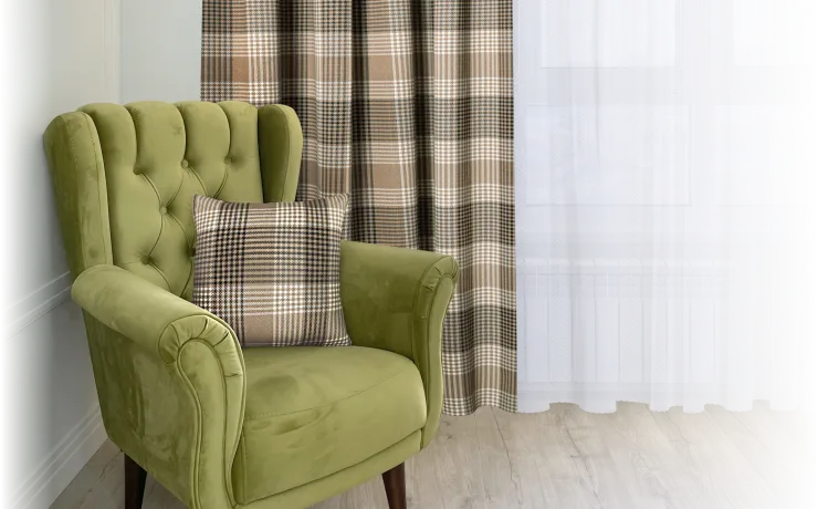 Шторы в клетку - порядок в доме Шторы в клетку - порядок в доме